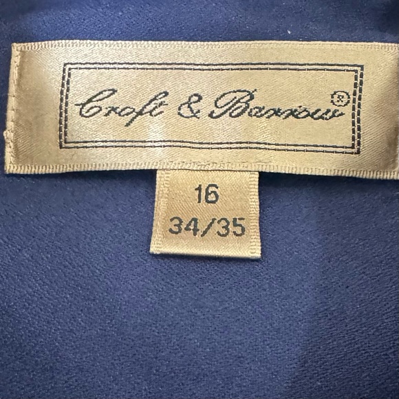 Croft & Barrow Crèpe Dress Shirt | Navy Blue | Size 16 34/35 | NWT - Picture 5 of 7